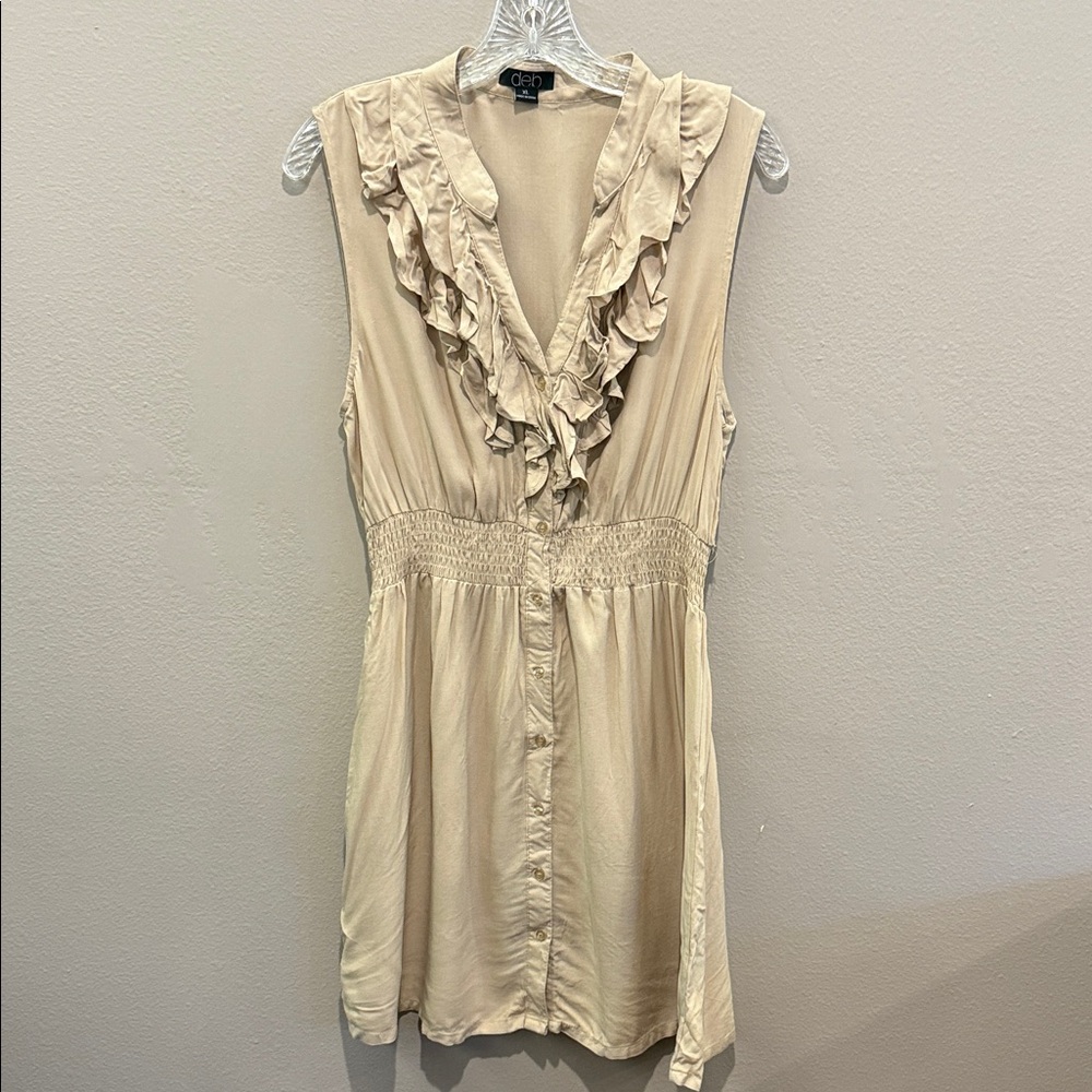 Deb Cream Ruffle Dress